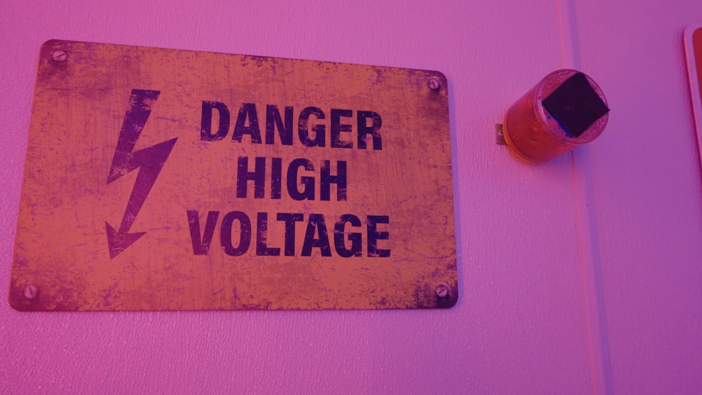 Danger high voltage sign