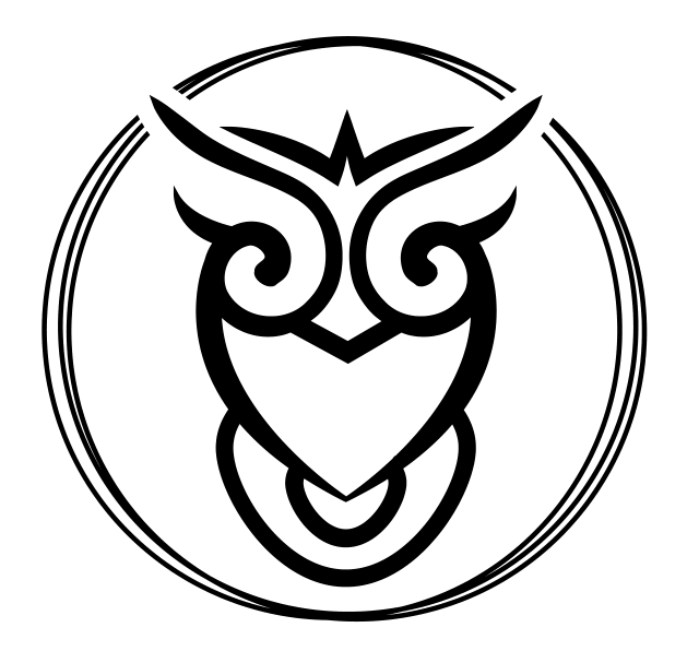 MEGA-SCOPES owl emblem, black