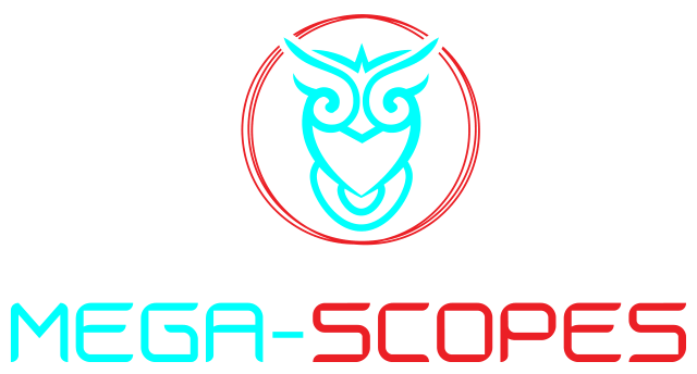 MEGA-SCOPES primary logo, color