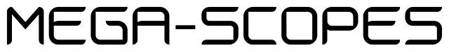 MEGA-SCOPES wordmark, black